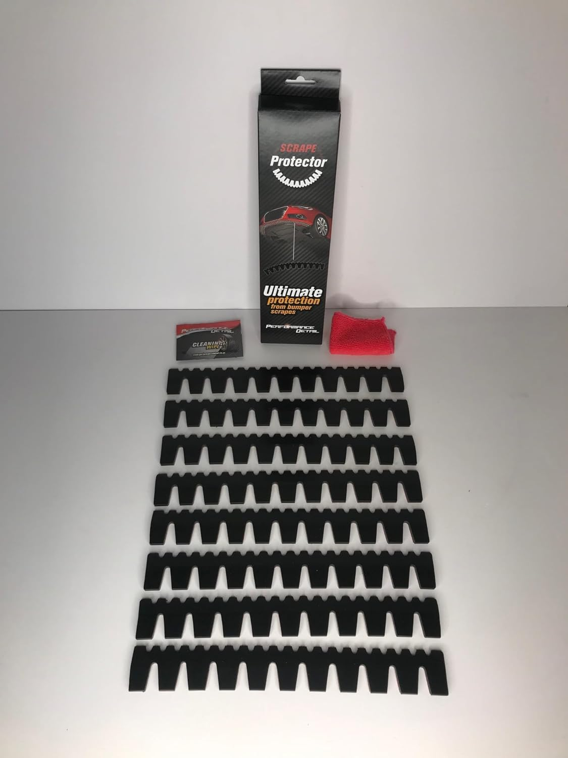 Scrape Protector 8 Pack Front Bumper Scrape Guard anti Scratch Kit for Low Cars, Carbon Fiber Splitters, DIY Kit