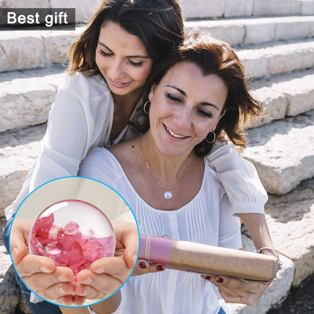 AFUNTA 5 PCS Clear Silicone Ball Molds, 3D Sphere Silicone Resin Mold round Ball Epoxy Resin Mold with USB Powered Lighted Base Stand, for Jewelry Making, Home Decoration image number 2