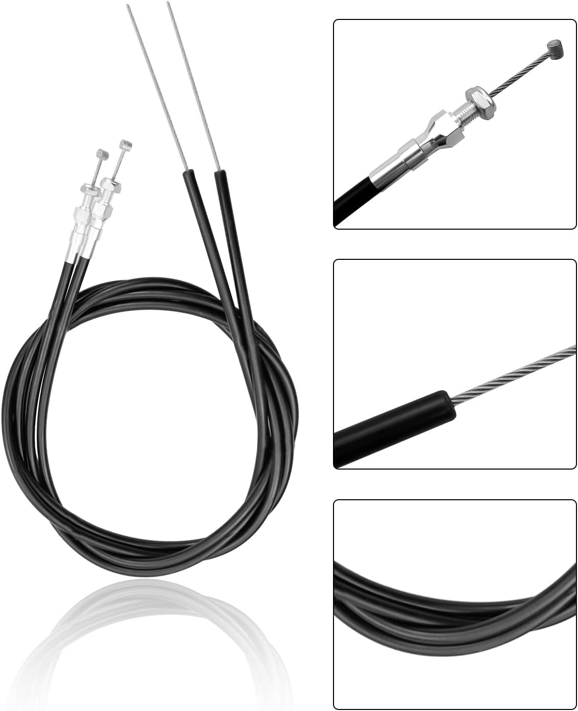 330-9371 Parking Brake Cable Kit Fit for Wilwood 110" Long Cables with a 97" Long Sheath, Universal Emergency Brake Cable Repair Kit image number 4