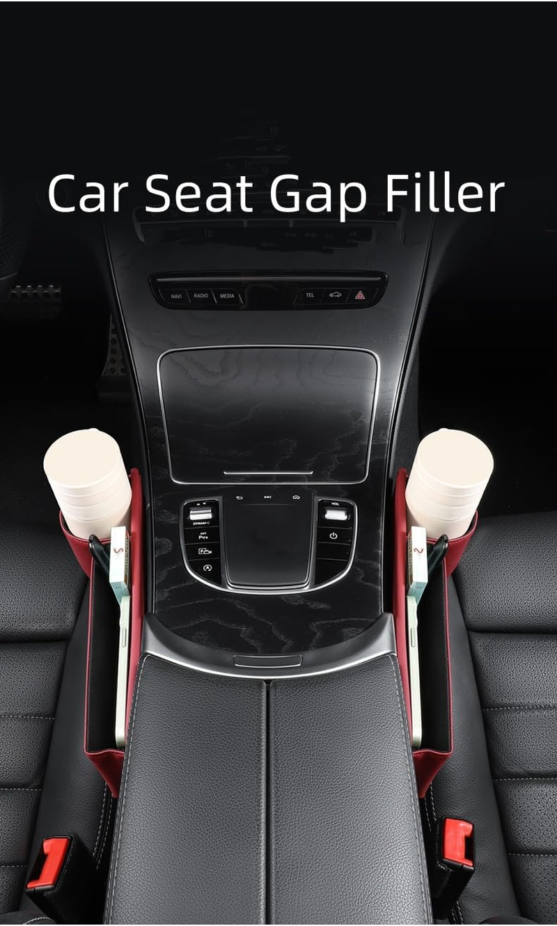 Car Seat Gap Filler,Car Seat Storage Box,Car Seat Gap Bag (Red Left 1) image number 2