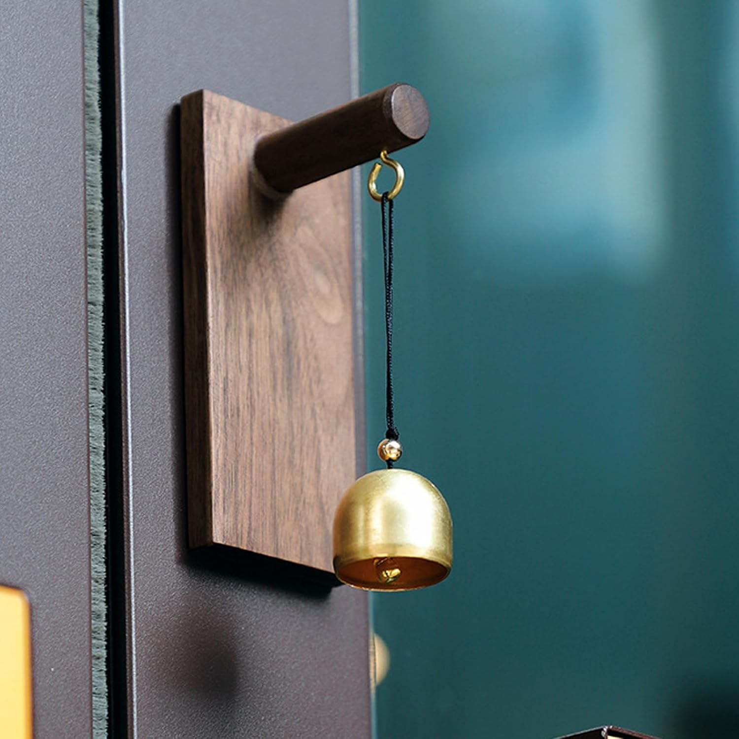 Mrmrkura 4Pcs Hanging Bells, Small Decorative Bells Jingle Bells for Christmas Wind Chimes Fengshui Bell for Good Luck Wealth Home Pendant for Home Garden Decor image number 4