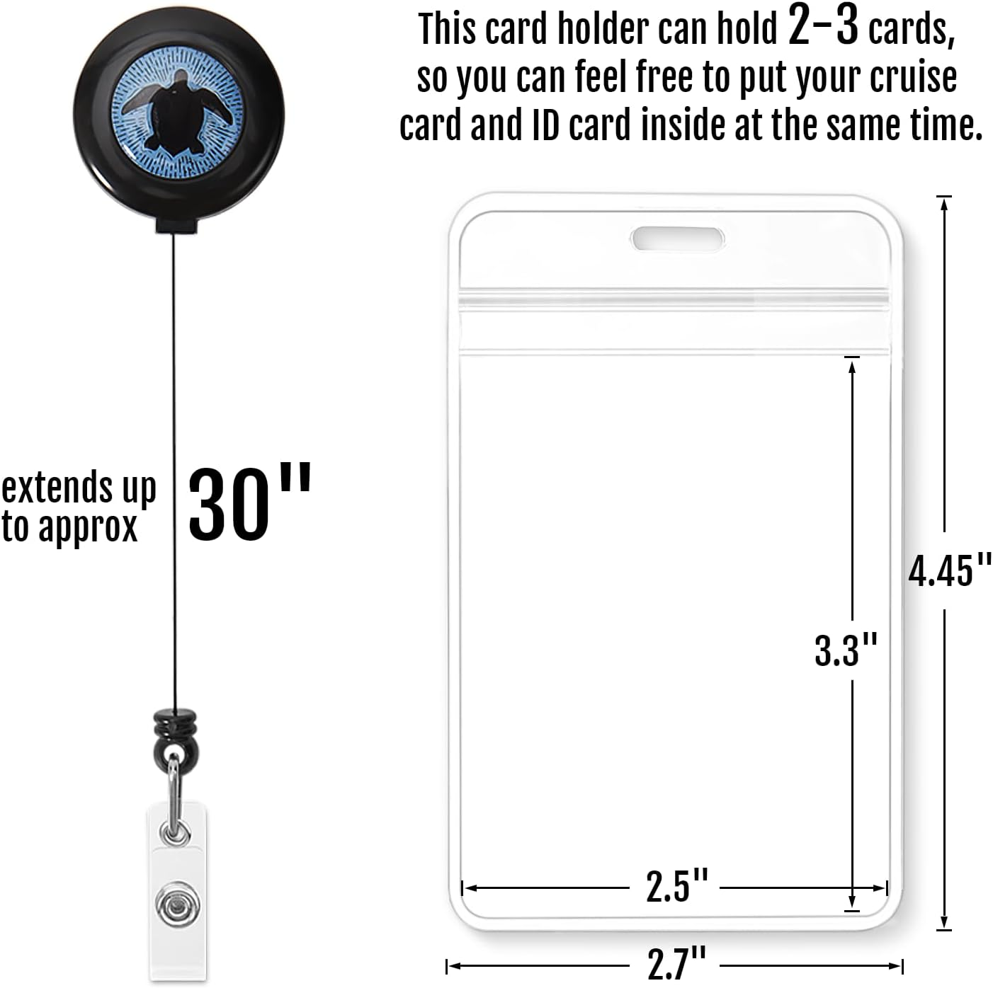 MNGARISTA Retractable Cruise Lanyard for Ship Cards, Waterproof Lanyards for Cruise Ship Cards with ID Holder, 2 Pack, Underwater World image number 1