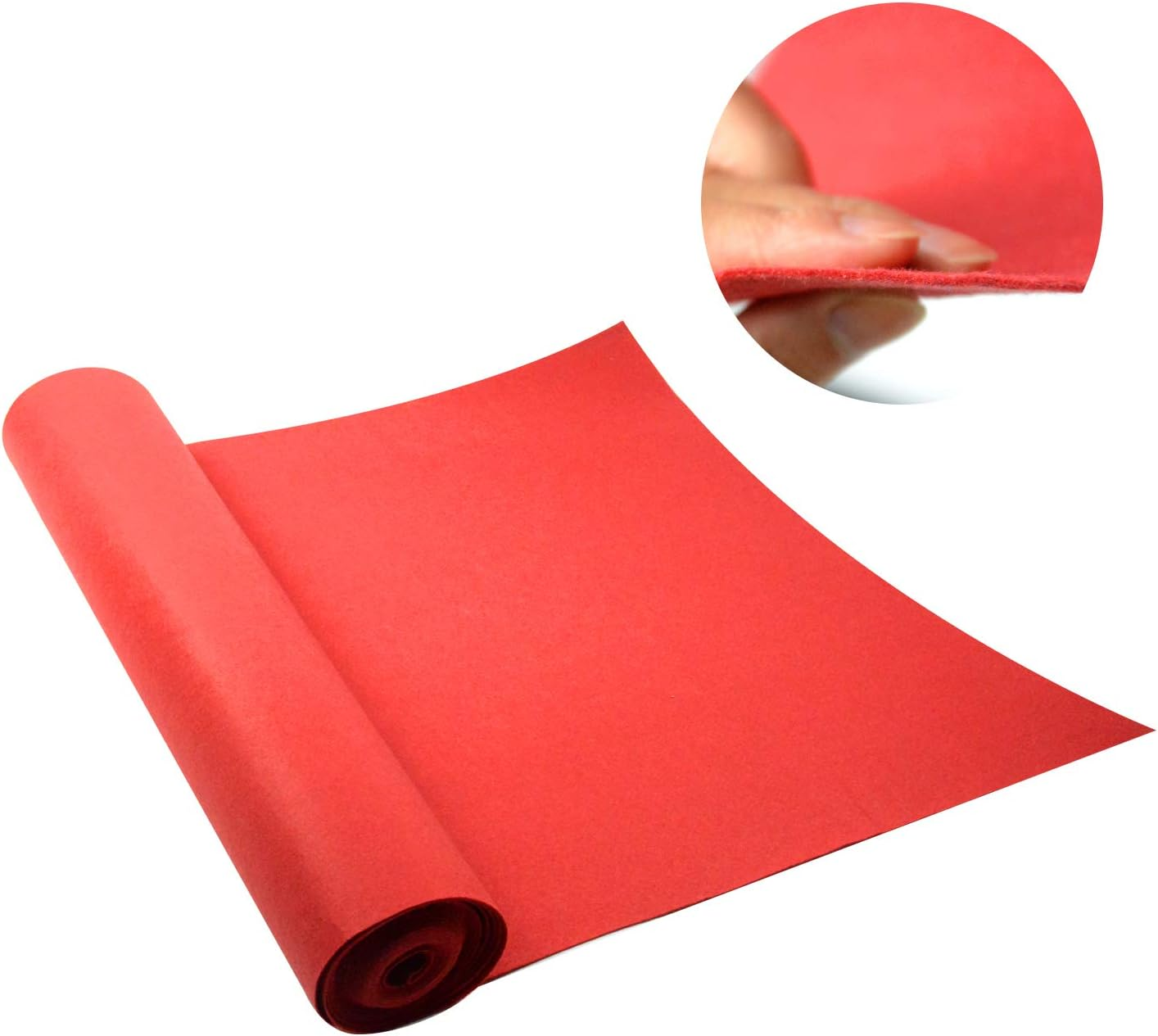 Lehom Red Carpet Runner Large Aisle Runway Rug 3.3 X 33Feet Flooring Rug for Wedding Christmas Thanksgiving Decor Indoor Outdoor Party Flooring Carpet Accessories 1/25 Inch Thickness image number 1