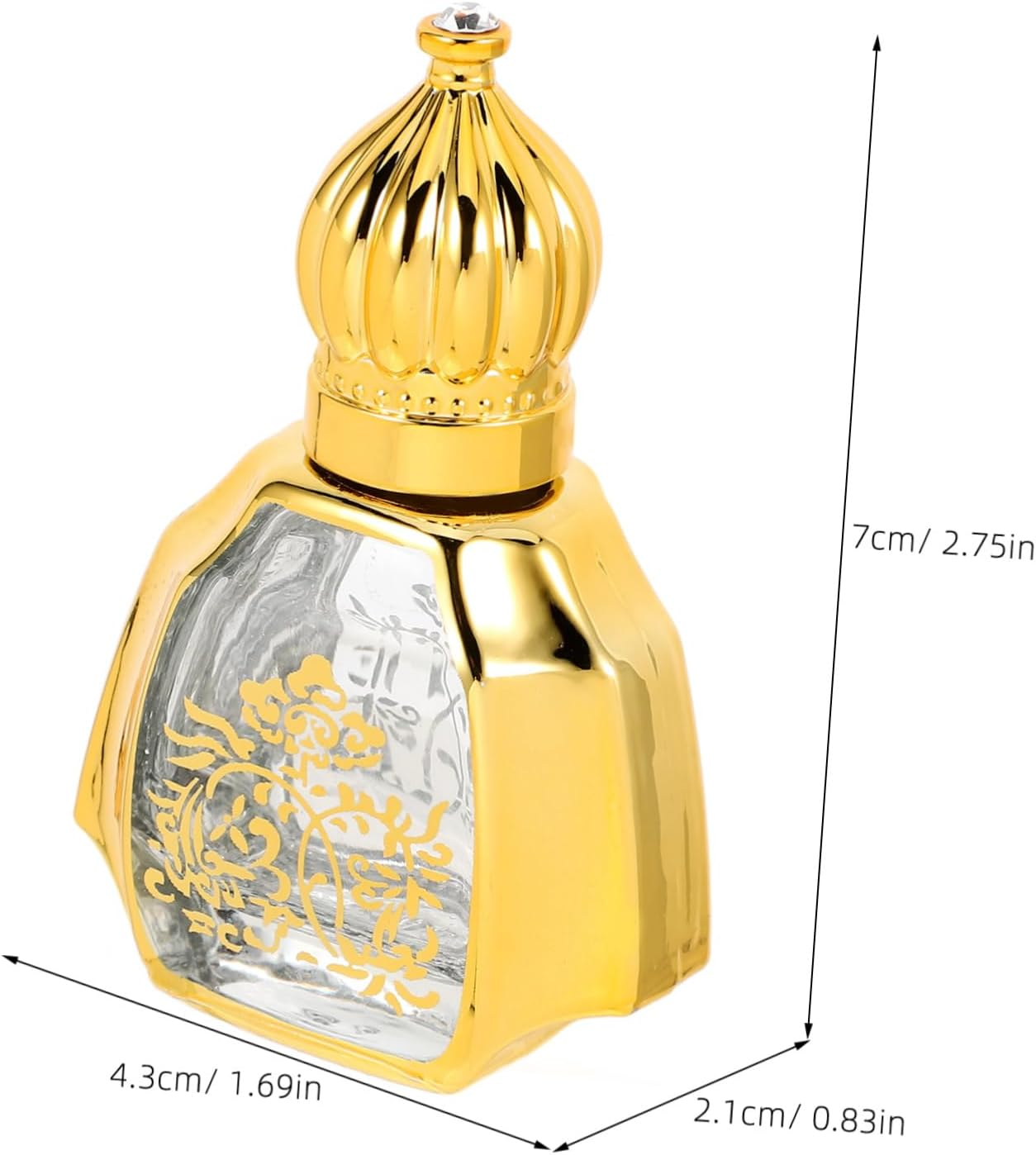 Luxshiny 2Pcs Perfume Glass Bottles Roll Essential Oil Bottles Refillable Perfume Portable Leakproof image number 6