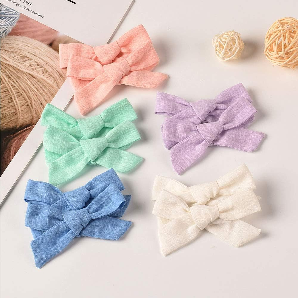 20 Pieces Baby Girls Hair Bows Clips Hair Barrettes Accessory for Babies Infant Toddlers Kids in Pairs image number 4