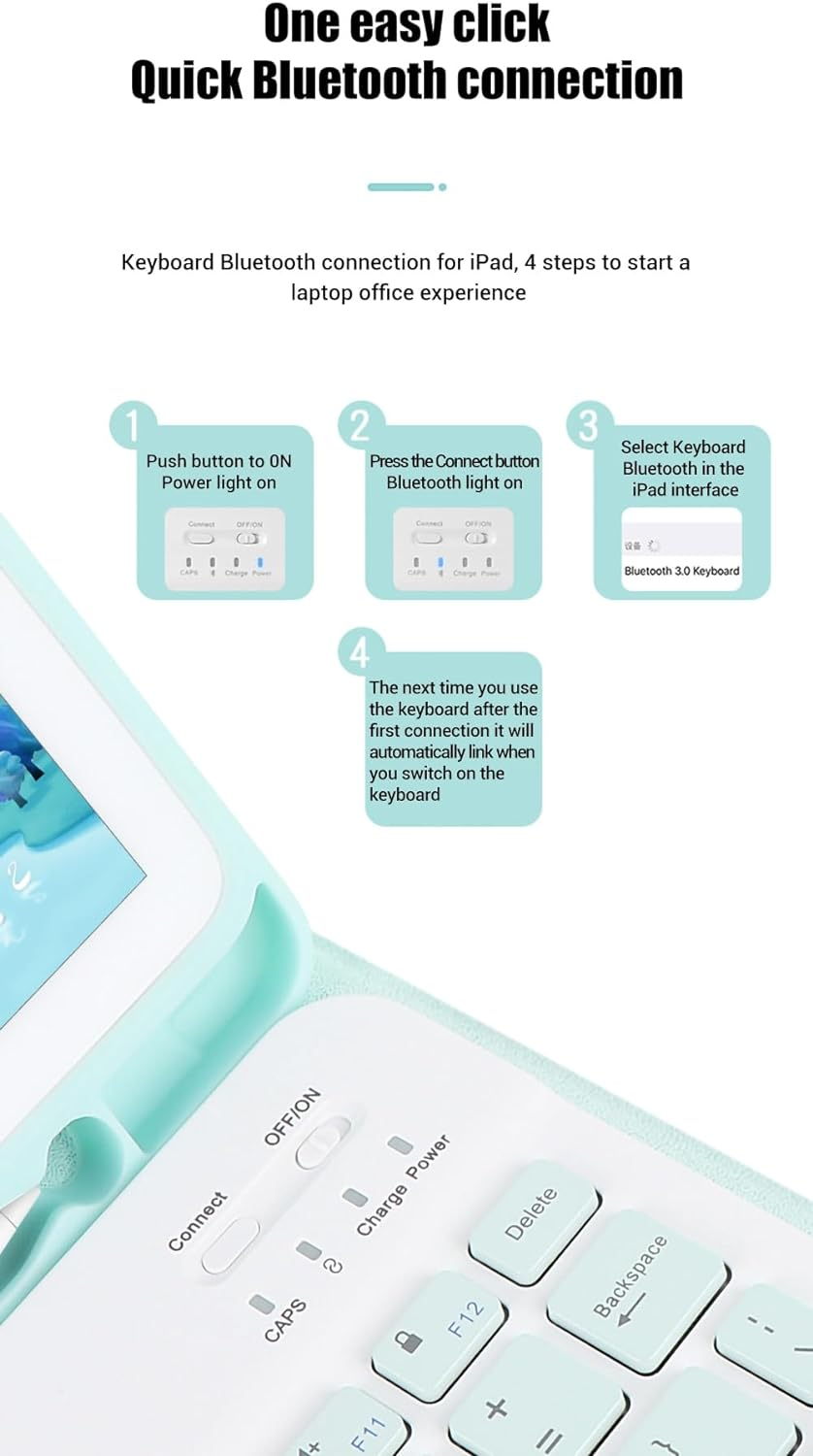 Jarttarn Keyboard Case Compatible with Lenovo Tab P11 Gen 2 11.5 Inch Tablet 2023,Magnetic Cover with Keyboard & Bluetooth Mice (Purple) image number 2