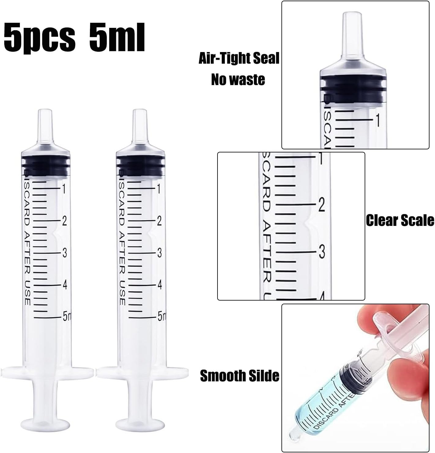 Touch up Paint Pen Kit - 5 Pens + 5 Syringes, Refillable Wall Repair Kit for Window, Furniture, Wood Floor, Cabinet image number 1