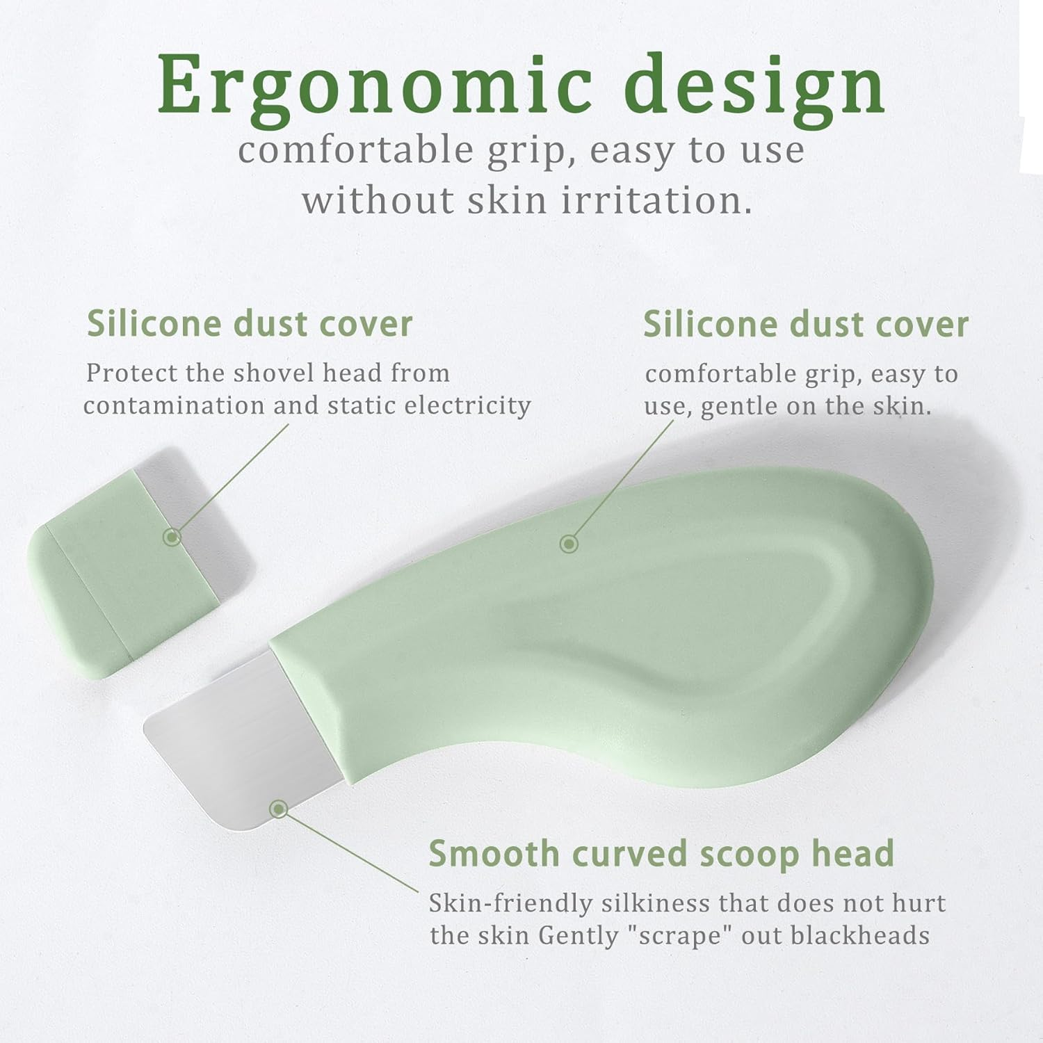 Blackhead Remover Tools - Nose Scraper for Blackheads Pore Clean Scraper Facial Deep Cleansing Tool,Safe & Made from Silicon image number 2