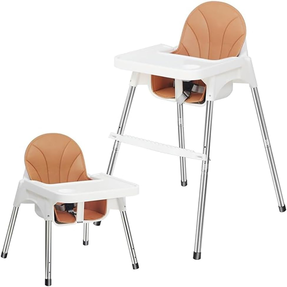 4 in 1 Baby High Chair with Removable Tray, Toddler Chair with Adjustable Height, Convertible Feeding Chair, 2-Point Adjustable Removable Dining Tray, Baby Highchairs for Ages 6 Months to 3 Years image number 3