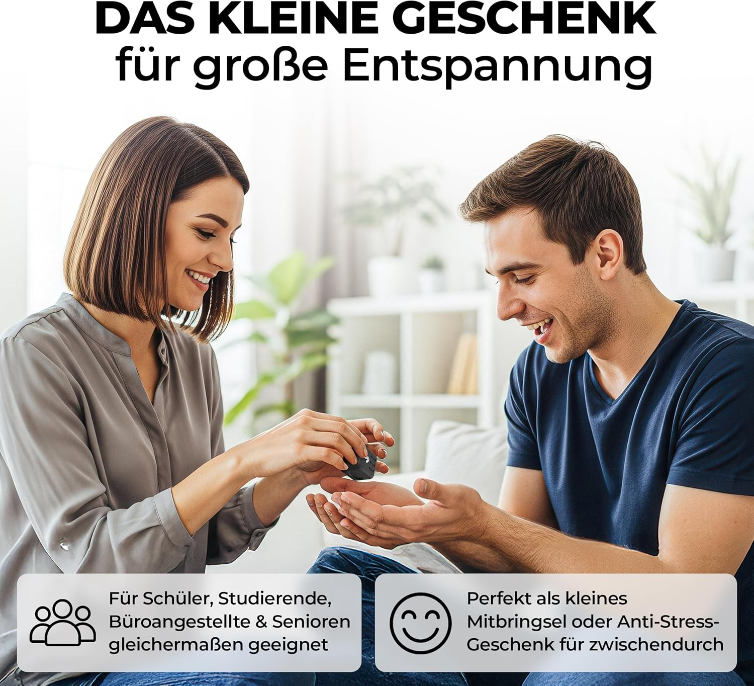 VAPIAO Fidget Cube - Anti-Stress Cube - Stress Cube Toy for Stress Relief in Anxiety, for All Ages in Black image number 3