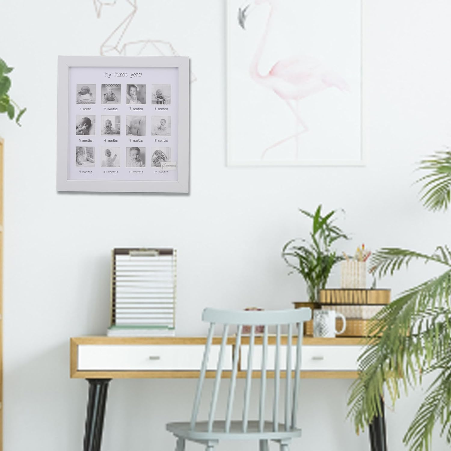 Baby First Year Photo Frame with Sturdy Material, Growth Record, Placement, Easy to Use, save Space, Monthly Picture Frame for Baby image number 5