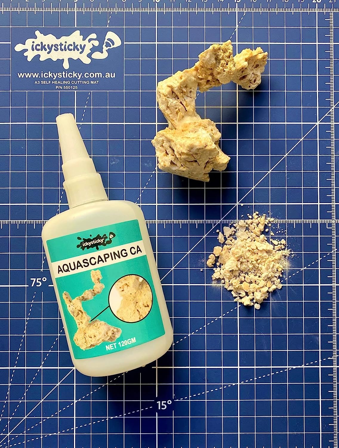 Ickysticky Aquascaping Glue 120 G Aquarium Adhesive - Long Lasting High Viscosity Quick Drying Glue Fish Tank Accessories, Aquascaping, Coral.