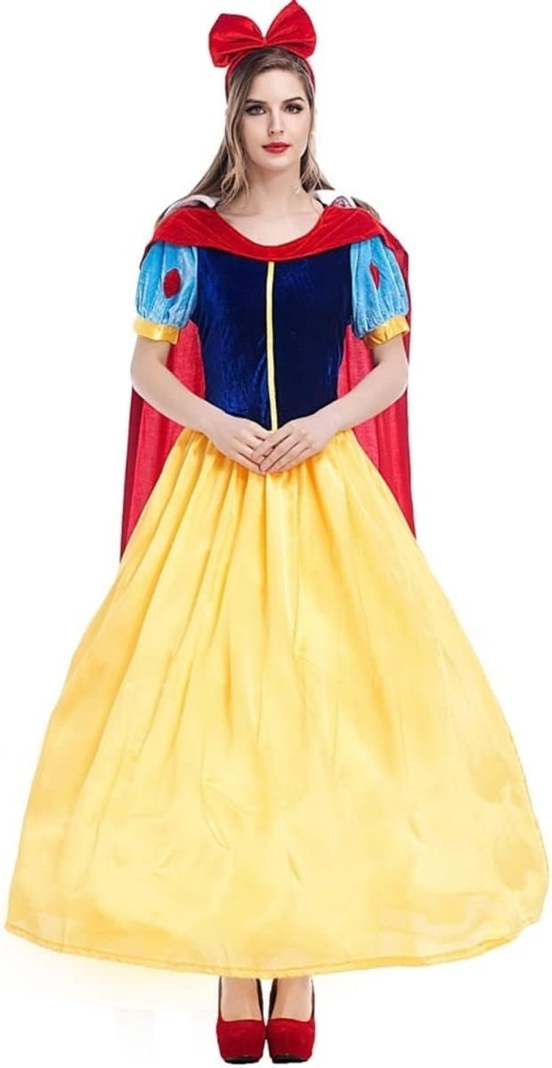 Snow White Princess Long Dress Costume Holloween Fairytale Theme Party Fancy Dress Book Week image number 2