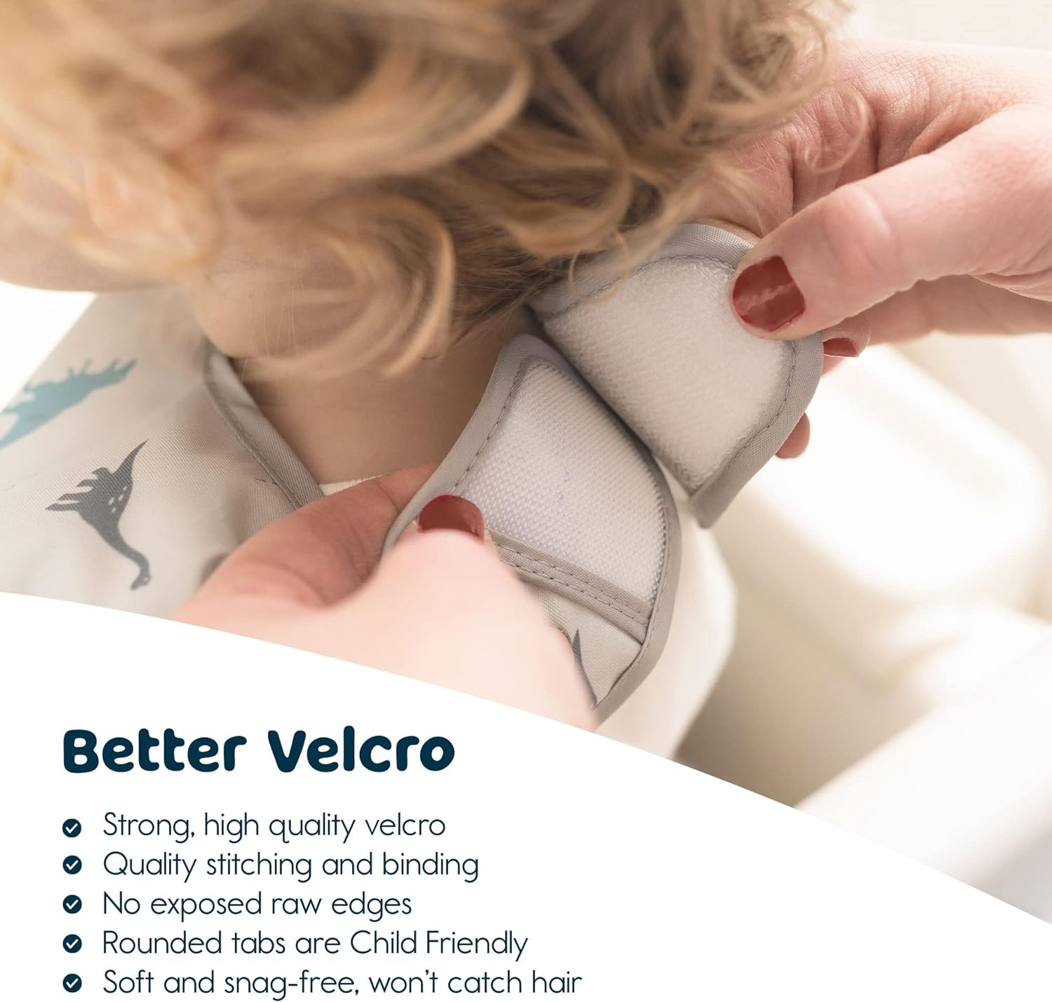 Tiny Twinkle Mess-Proof Apron Bib - Baby & Toddler Waterproof Smock with Tug-Proof Closure, Dinosaur, Small 6-24 Months image number 1