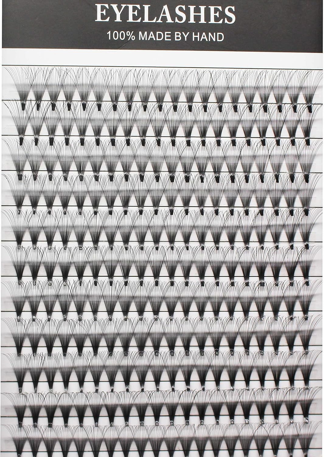 Bodermincer Large Tray 20D Premade Russian Volume Fans Eyelashes Long Stem Lash Pre Made Eyelash Extensions Supplies (12MM) image number 1