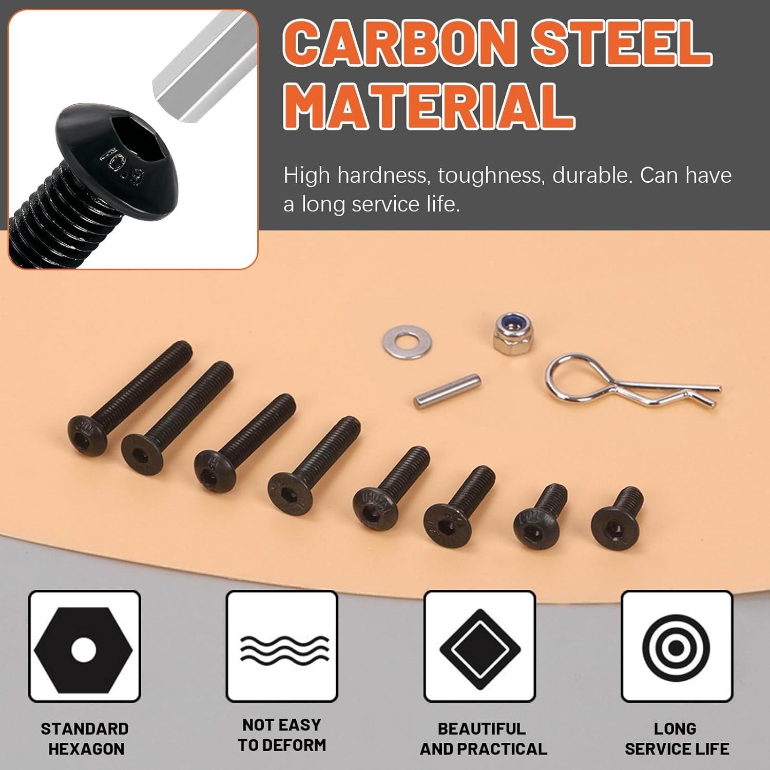 Tanstic 502Pcs Universal RC Screw Kit, RC Repair Tool Kit with Magnetic Screw Tray Hardware Fasteners Compatible with Traxxas Axial Redcat HPI Arrma Losi 1/8 1/10 1/12 1/16 Scale RC Cars Crawler image number 2