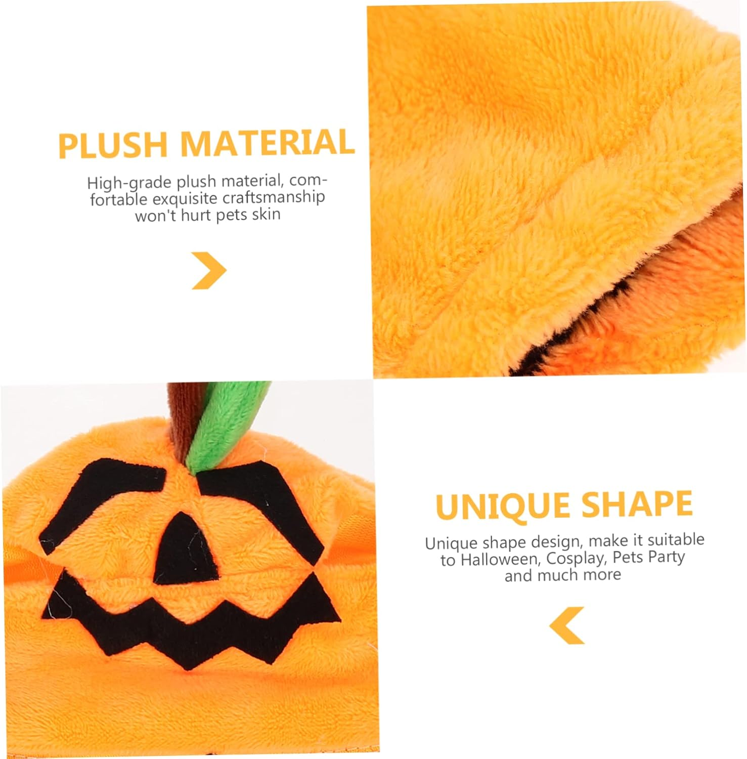 BESPORTBLE 3Sets Pet Halloween Costume Set of Pumpkin Cloak Hat for Dogs and Cats Adorable Pet Outfit for Halloween Parties Easy to Wear for Cosplay and Festive Occasions image number 5