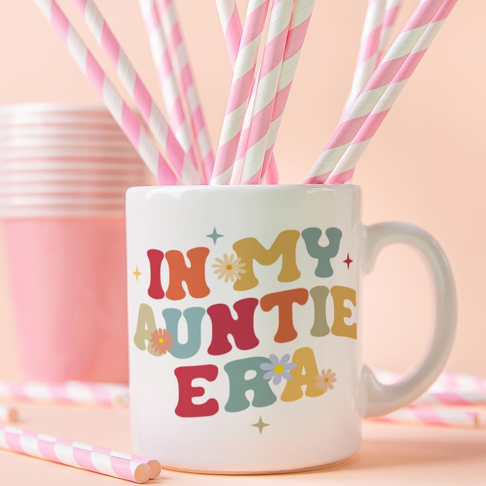 Fatbaby Auntie Coffee Mug Gifts for New Aunt,Pregnancy Announcement Gifts for First Time Aunt, Aunt to Be, Mother'S Day Birthday Christmas Gifts for Aunt 11OZ image number 5