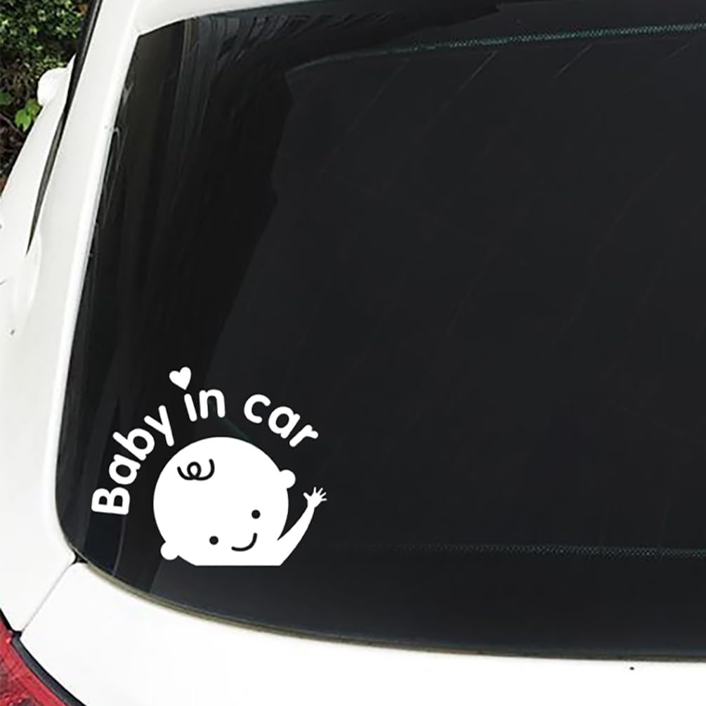 Baby in Car Sticker Car Decal Funny Kids Child on Board Window Bumper Decal Sticker Suitable for Cars, Trucks 2Pcs image number 4