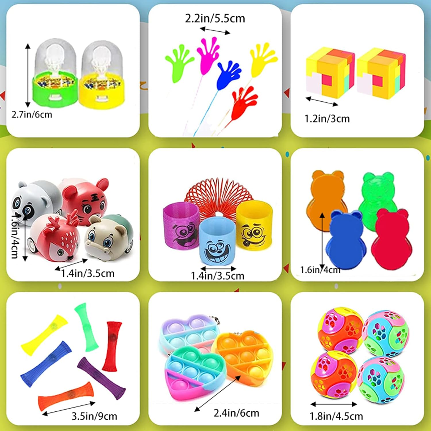63PCS Party Favours for Kids Prizes Box Toys, Goodie Bags Stuffers for Classroom Reward Prizes, Birthday Gifts Toys, Treasure Chest Toys, Carnival Prizes Christmas Gifts for Kids 3-5 6-8 8-12 image number 3