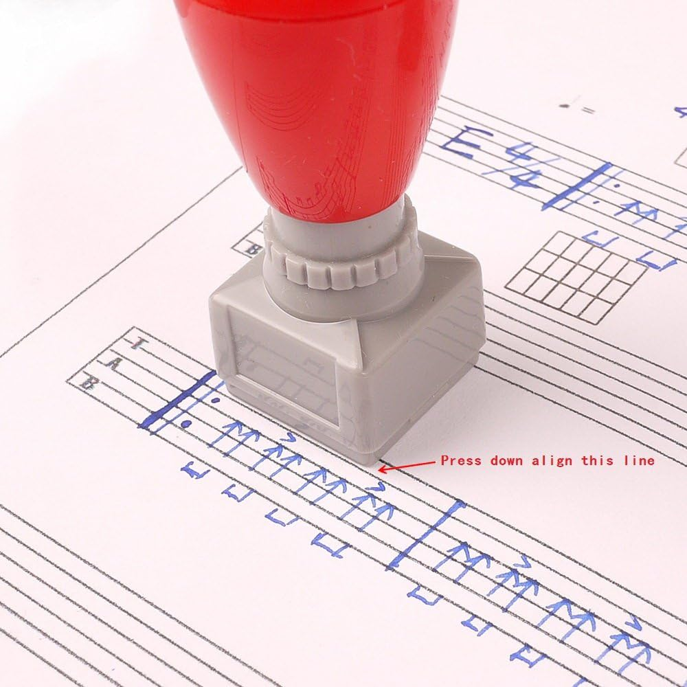 Mr.Power Guitar Chord Stamp Black Ink(3 Frets)/Ukulele(5 Fret) DIY Mini Rubber Stamp(Black Ink) image number 1