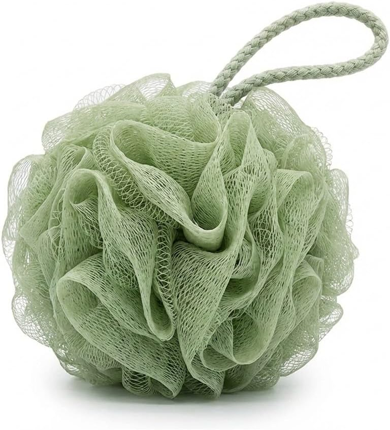 (Green) - SPHTOEO Bath Shower Sponge Loofahs Mesh Pouffe Shower Bath Ball Brush (Green)