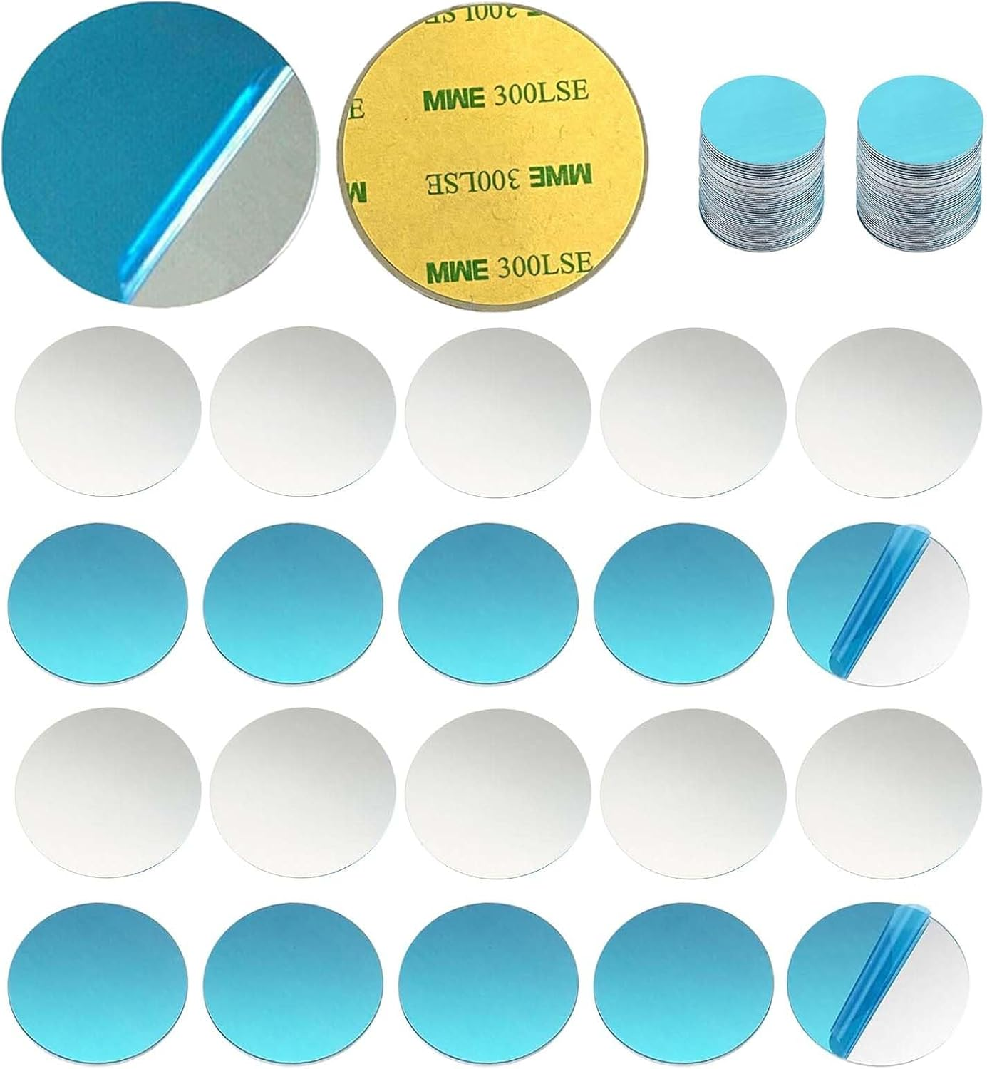 Pack of 100 30 Mm Metal Plates, Self-Adhesive, Magnetic Phone Holder image number 4