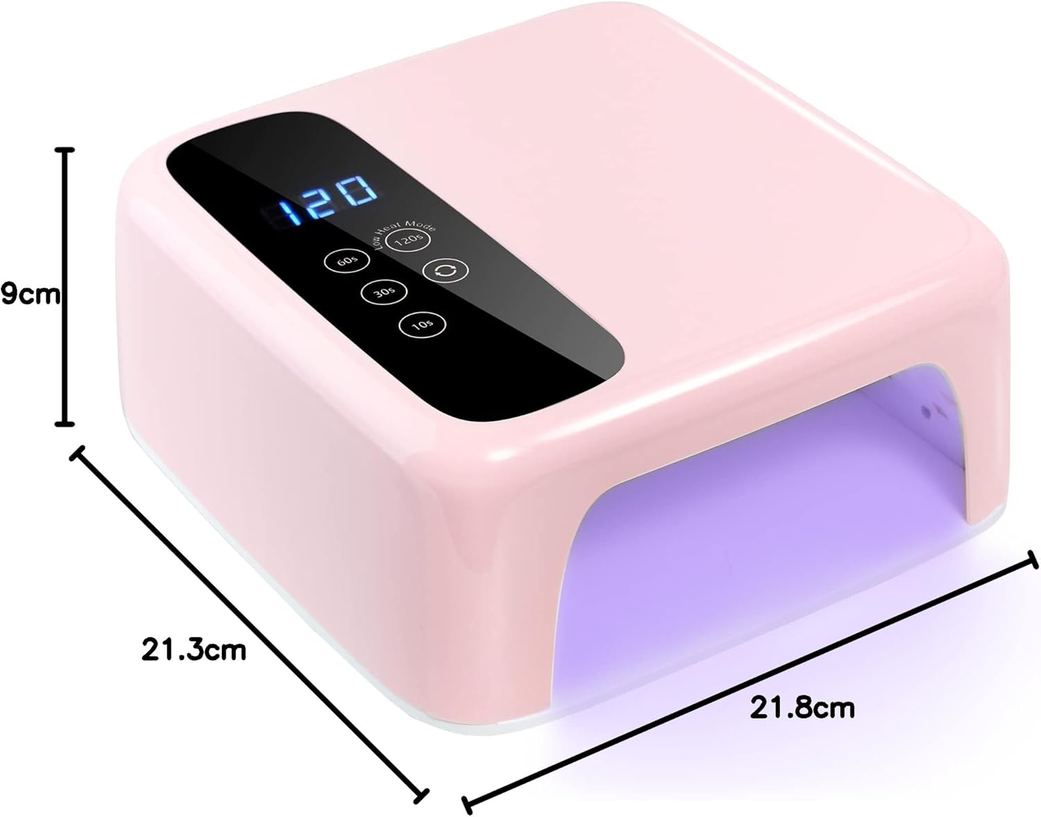 BETE Cordless LED Nail Lamp - 72W Rechargeable, 36 Beads Gel UV LED Nail Dryer with 4 Timer Settings and LCD Display image number 2