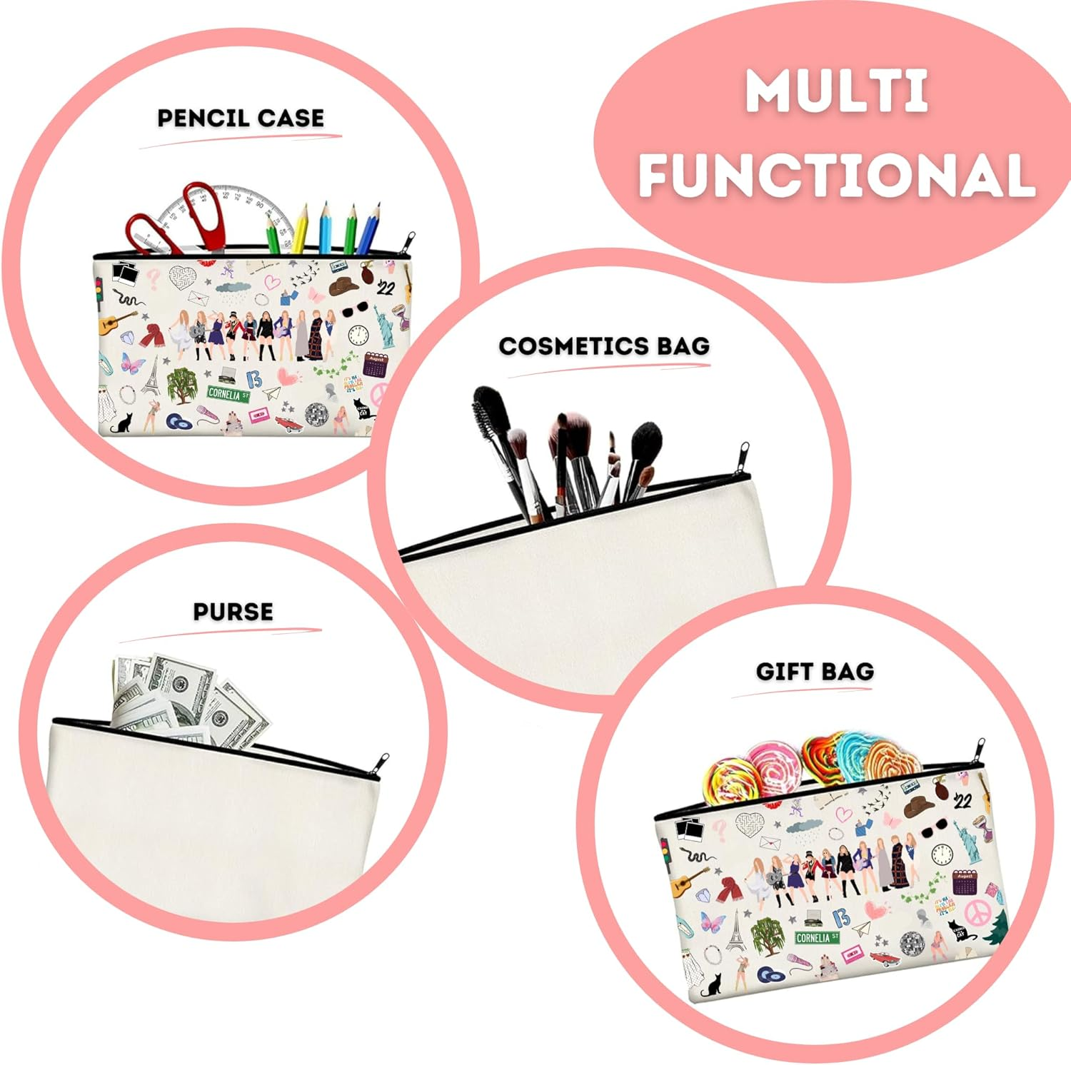 20 PCS Multicolour Cartoon Cosmetic Bags - Party Favors, Goodie Bags & Makeup Storage image number 3