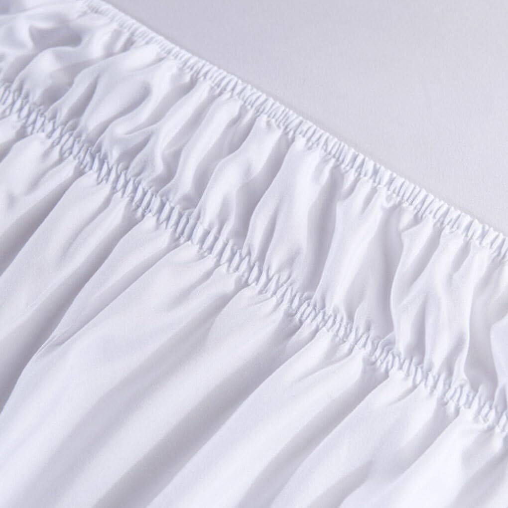 Easy to Clean and Fitting Bed Skirt for Elegant Bedroom Easy to Install Polyester Deep Frilled Valance Fitted Sheets image number 6