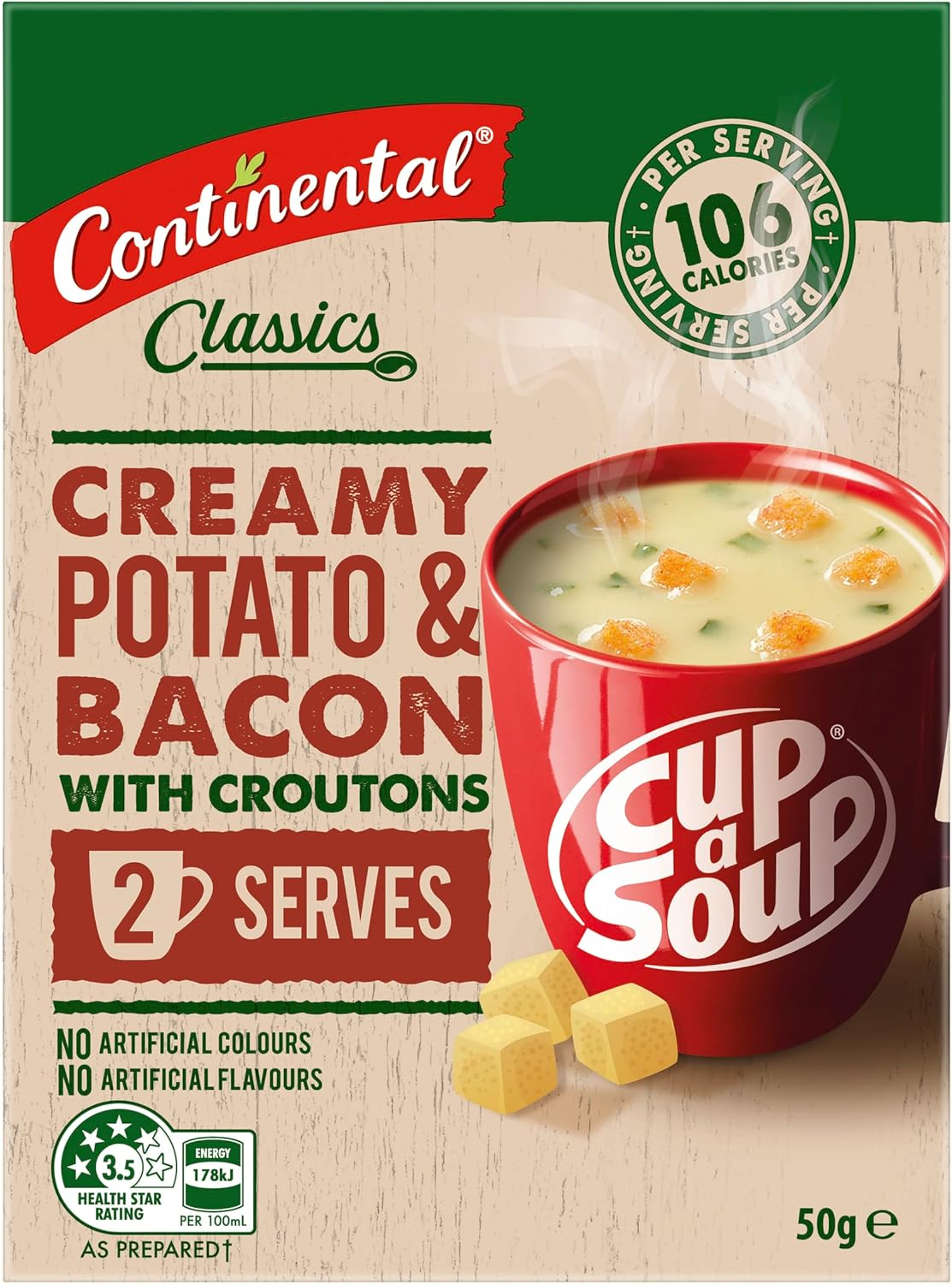 Continental Classics Creamy Potato & Bacon with Croutons Cup a Soup 50 G image number 6