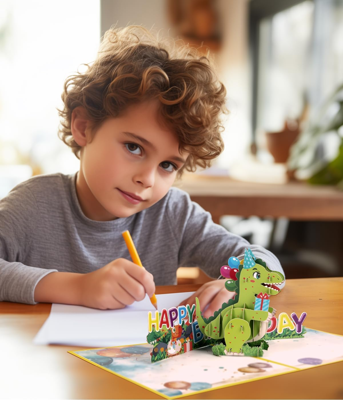 Magic Ants Jurassic Joy Birthday Greeting Card - 3D Pop up Birthday Card-Fun for Dinosaur Lovers image number 1