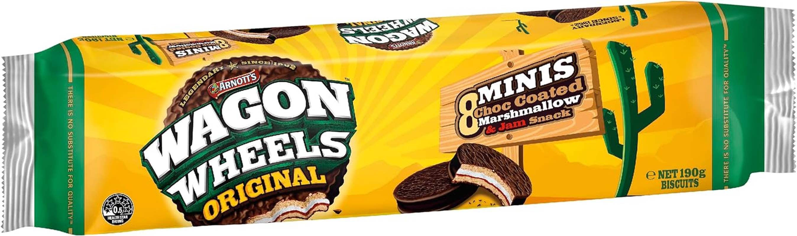 Arnott'S Original Mini Wagon Wheels, Marshmallow, Jam and Biscuit, 190 G image number 6