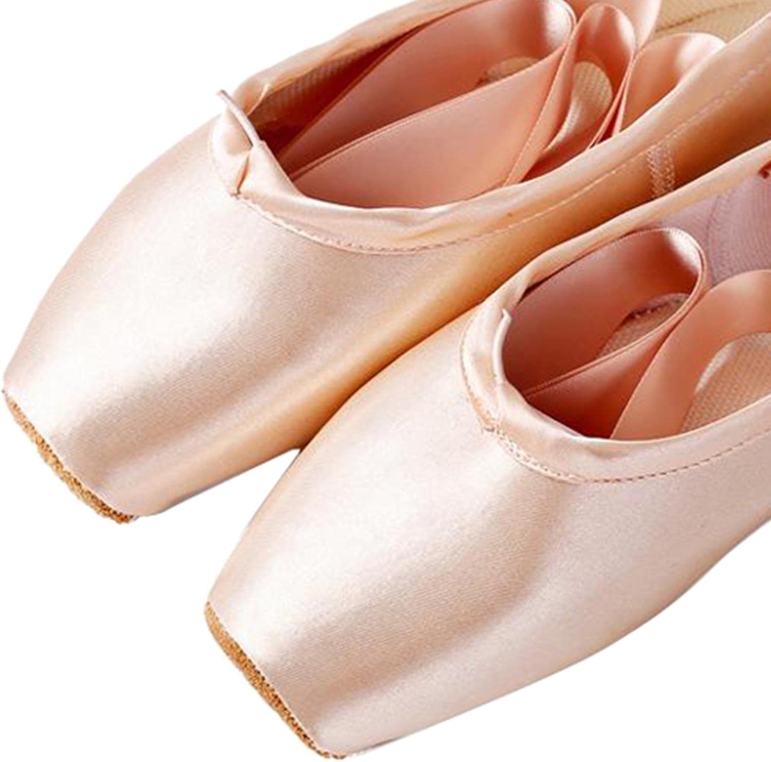 Ballet Pointe Footwear for Women and Girls in Pink with Pre-Attached Ribbons image number 2