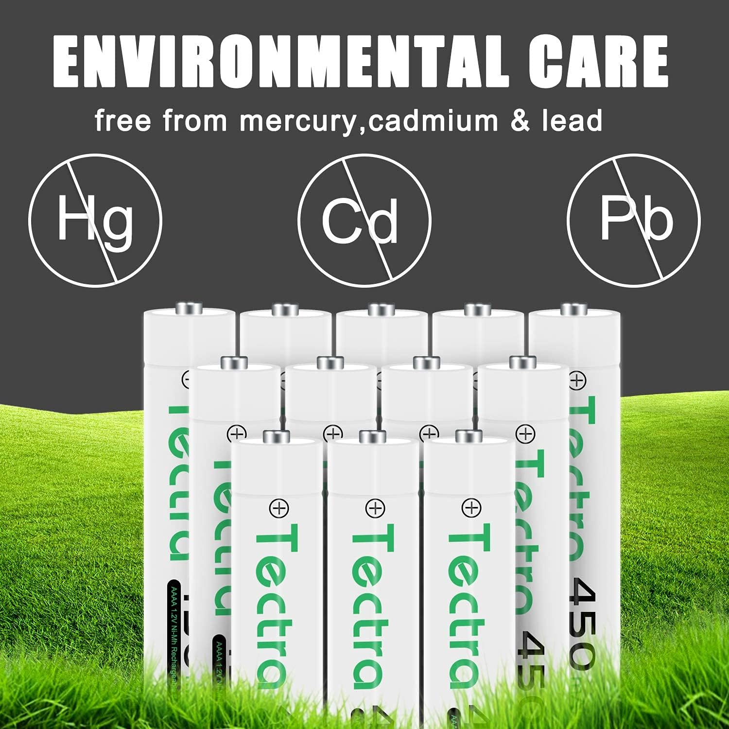 Tectra 450Mah AAAA Batteries, 4-Pack AAAA Rechargeable Ni-Mh Batteries with AA AAA AAAA Ni-Mh Universal Smart Battery Charger for Surface Pen Active Stylus image number 6