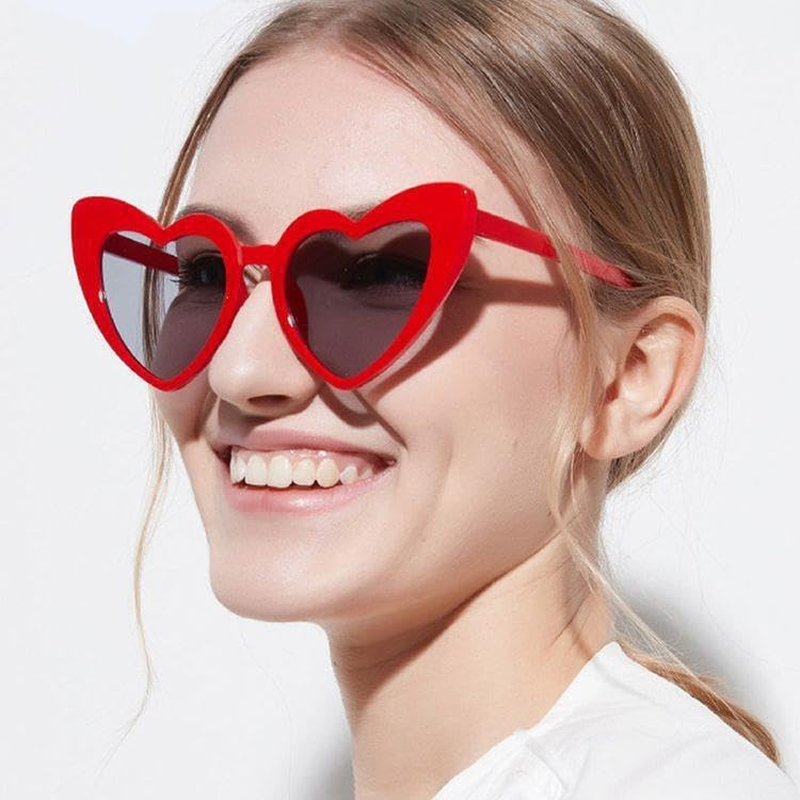 4PCS Heart Shape Glasses, Love Heart Sunglasses Colorful Funky Party Eyewear Favors image number 1