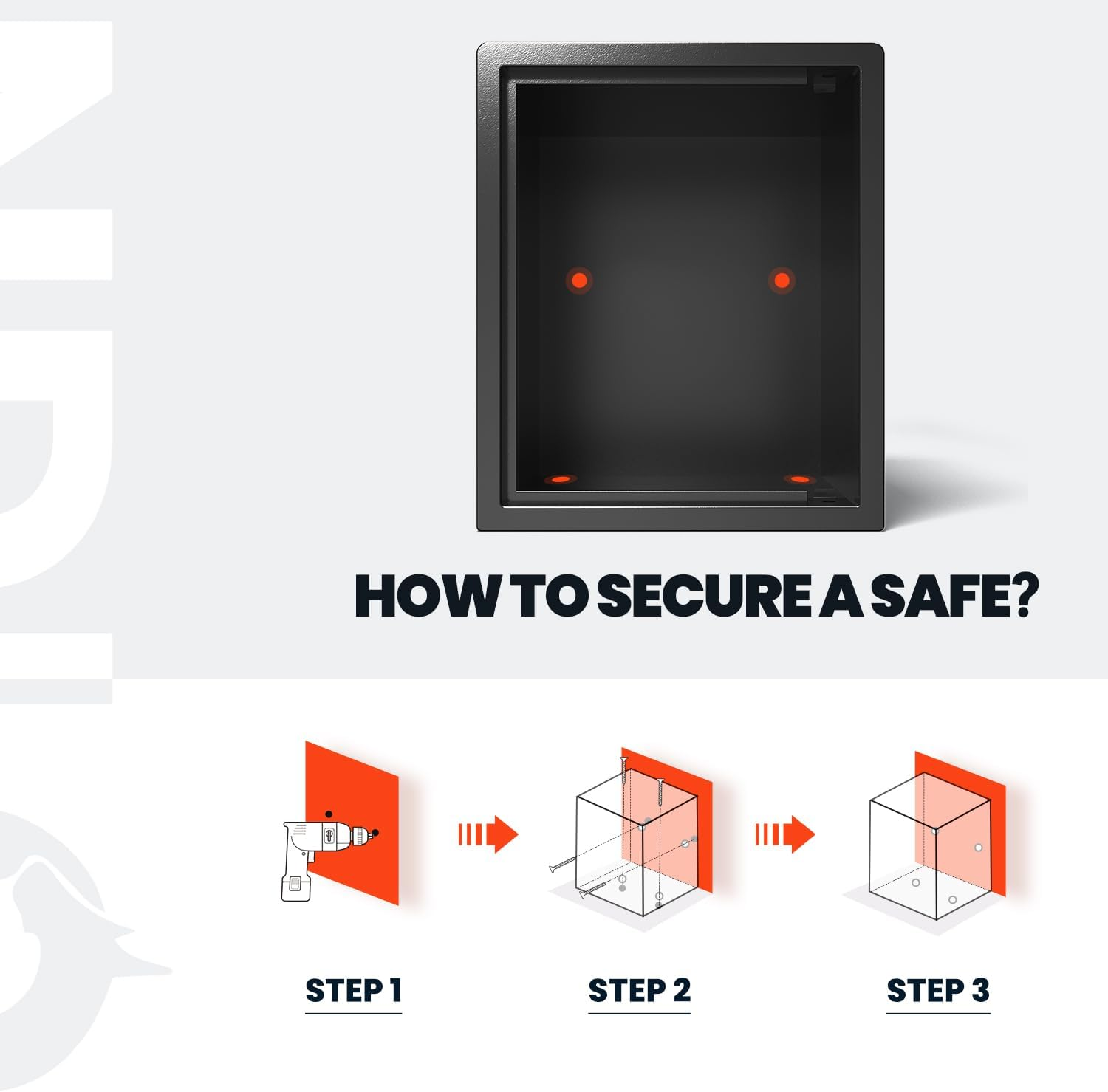 Wedlon Safe Box for Home - 16KG Touch Screen Lock Box with Silent Mode, Backlit Keypad, LED Light, Anti-Rust & Anti-Theft,Office image number 3