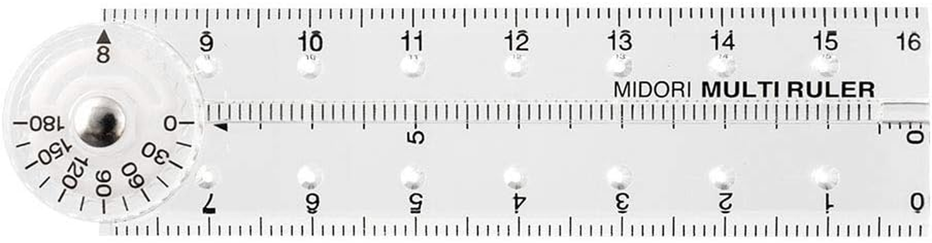 Midori 42263006 Ruler, Multi Ruler, 6.3 Inches (16 Cm), Transparent - Black image number 3