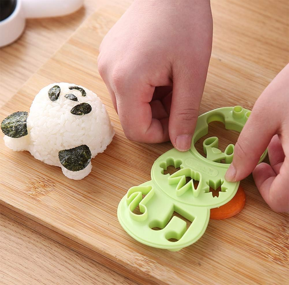 JENNY-BABY Onigiri Mold, Bento Box Accessories Bento Boxes for Kids Lunches Decor Lunch Box for Kids Kawaii Kitchen Sushi Kit of Animal Shape Sushi Mold DIY Press Sandwich Maker for Sandwich Press