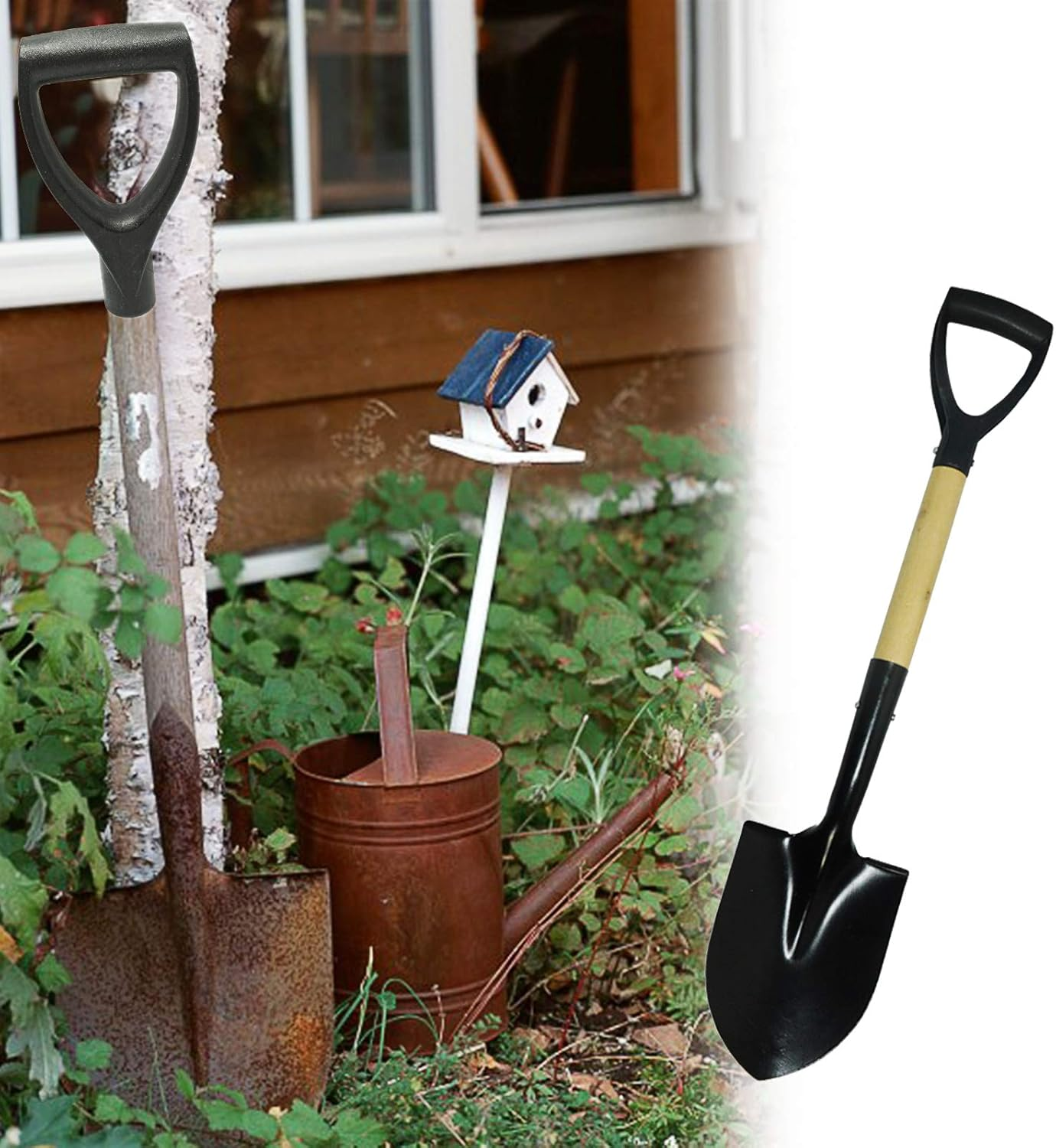 Replacement D-Grip Plastic Snow Shovel Handle, Black, Pack of 2 image number 3