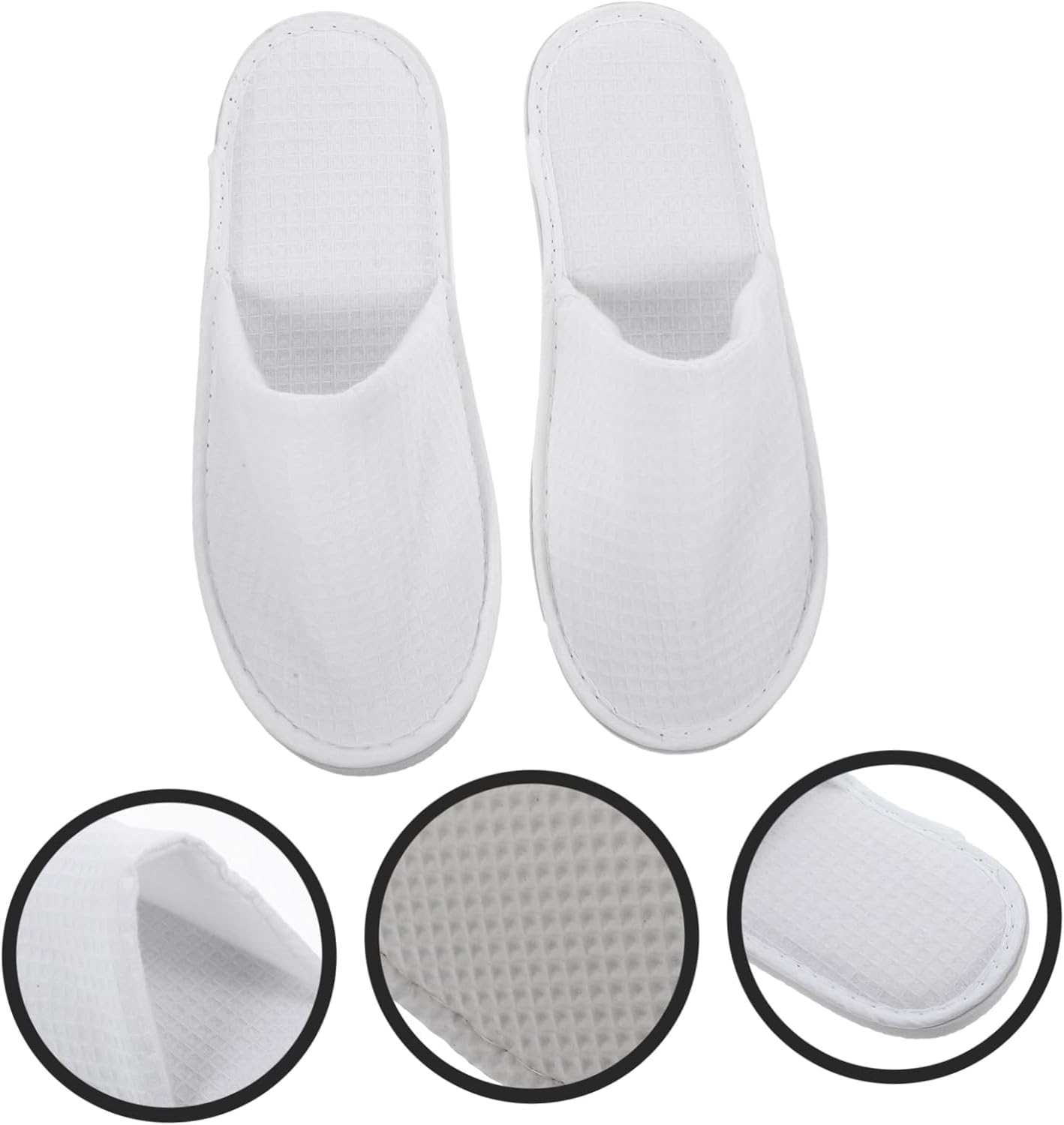 2Pairs Disposable Slippers for Hotel Beauty Salon Comfortable Travel Slippers Hotel Disposable for Guests image number 3