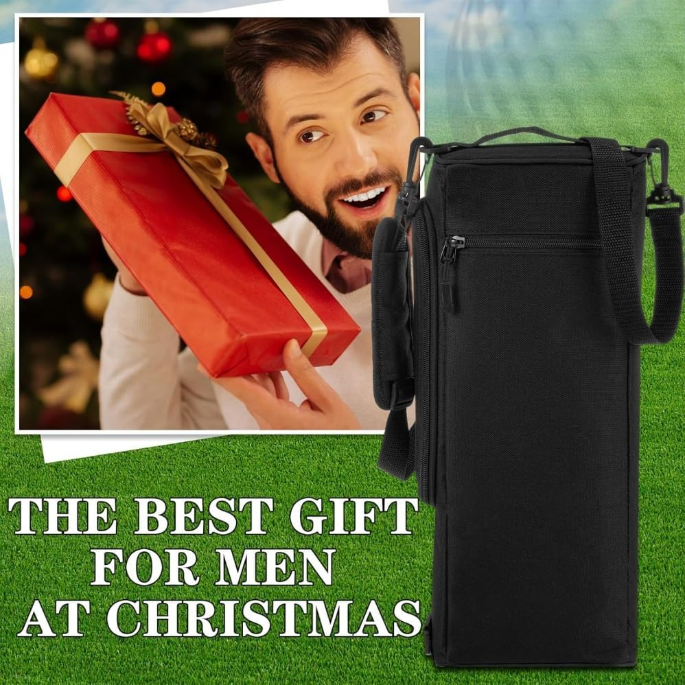 Beer Sleeve for Golf Bag,Sleeve to Hold 6 Cans or 2 Wine Bottles Insulated Cool Beverage Storage,Golf Accessories and Small Soft Cooler Bags Insulated Beer Cooler,For Beach Picnicking Camping image number 2