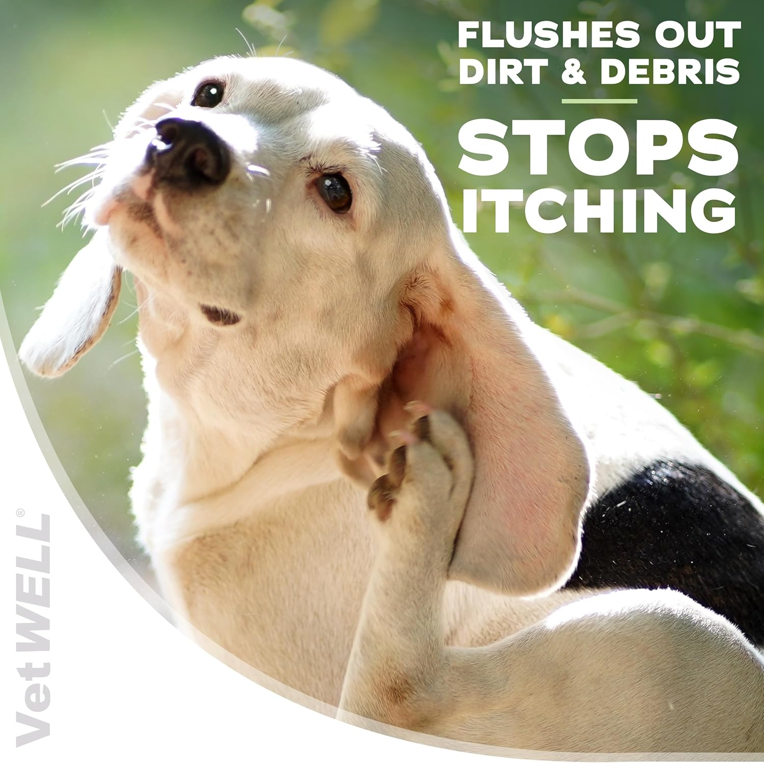 Vetwell Ear Cleaner for Dogs and Cats - Otic Rinse for Infections and Controlling Yeast Mites and Odor in Pets - 8 Oz (Cucumber Melon) image number 3