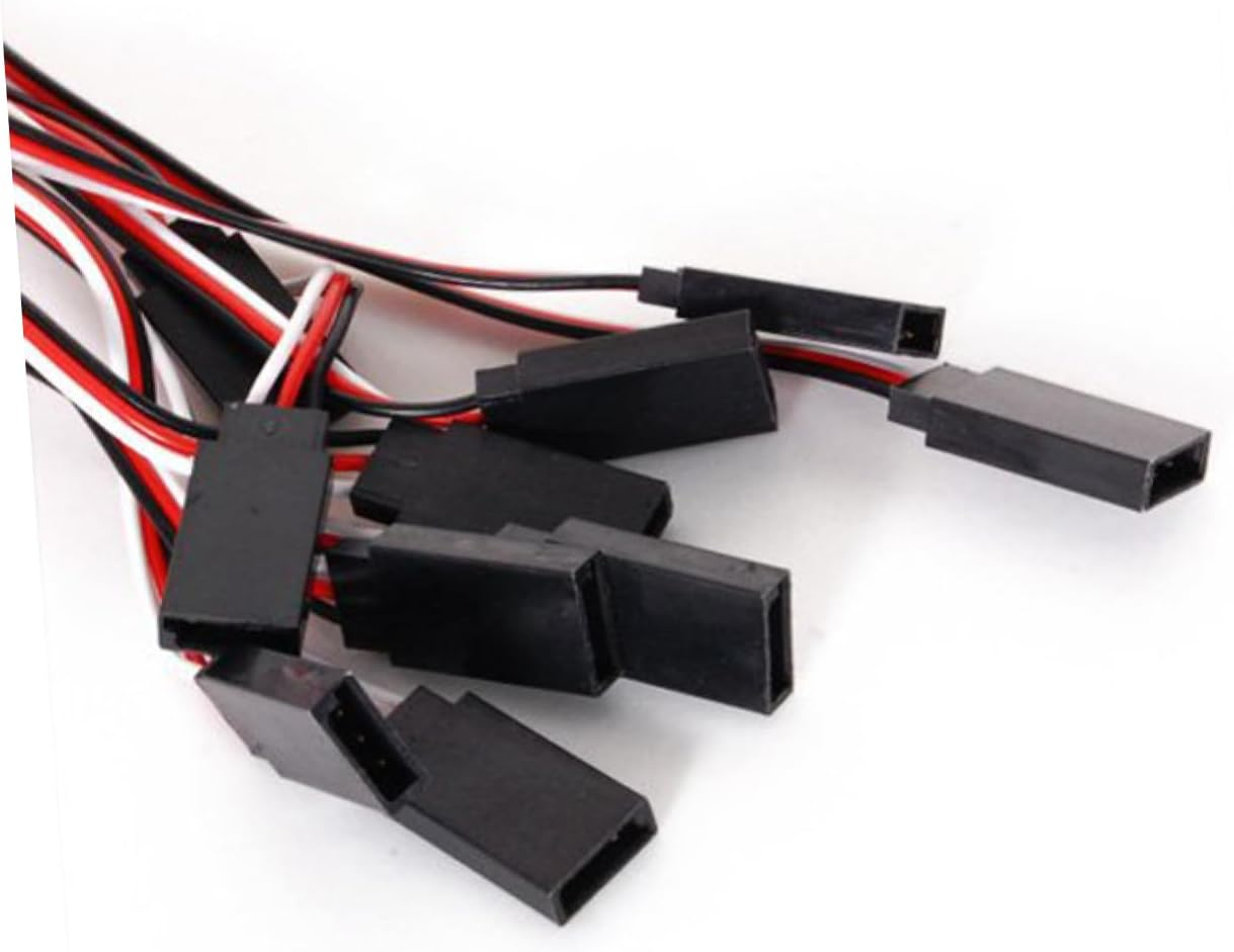 KOMBIUDA 10 Pcs Male to Female Extension Lead Wire Cable for Rc Cars Trucks and Airplanes Connection for Remote Control image number 2