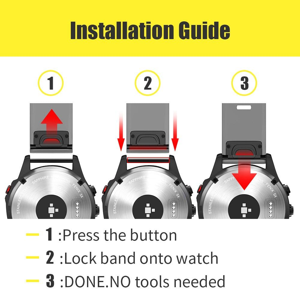 Fleshy Leaf 22Mm Tricolor Band Bracelet Strap Compatible for Garmin Fenix 8 47Mm / Epix Pro 47Mm, Fenix 7,Fenix 6,Fenix 6 Pro,Fenix 5,Fenix 5 Plus,Approach S60 S62,Forerunner 935 945,Quick Release Strap Wristband - Brown image number 2