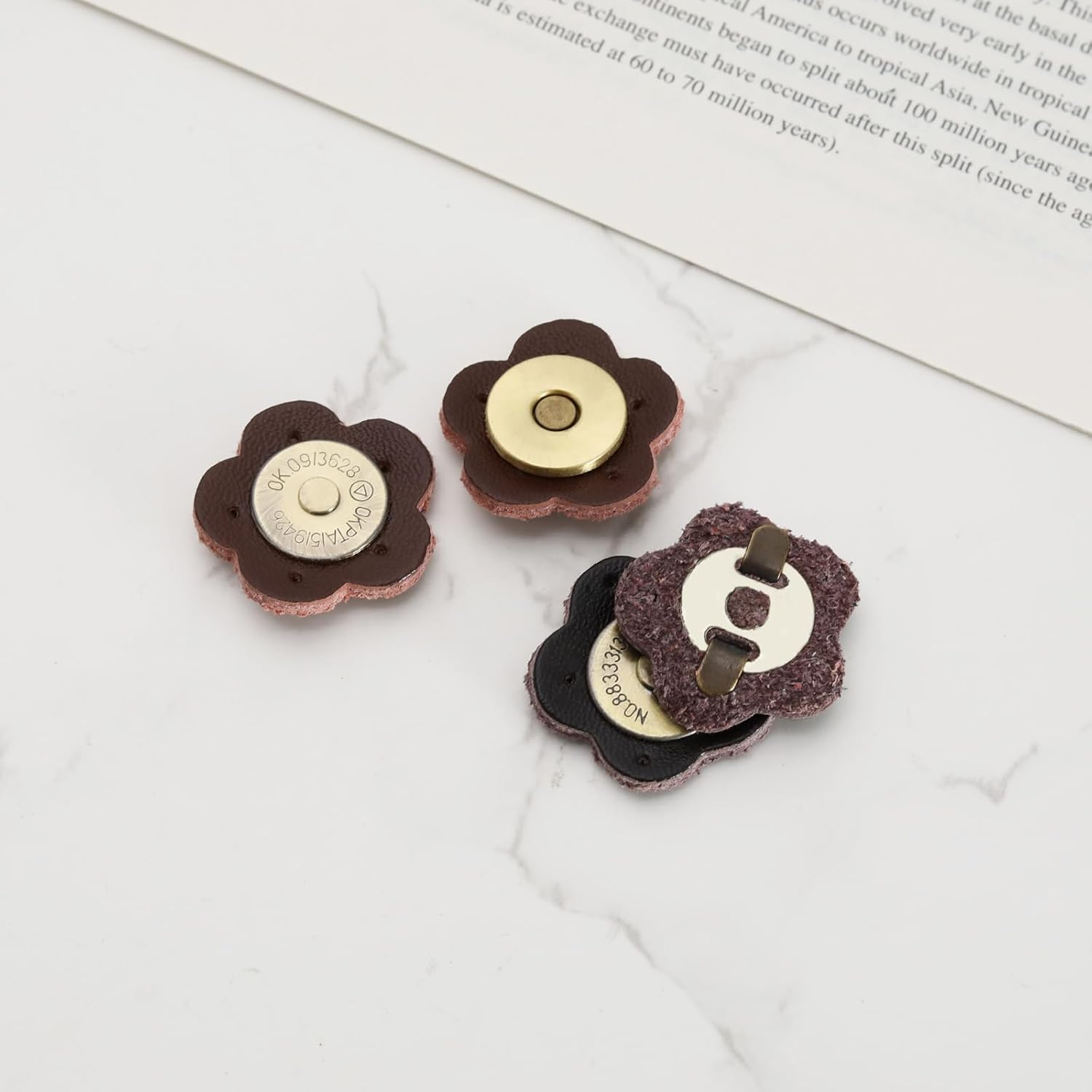 SING F LTD 8Pcs Leather Magnetic Snaps Purse Magnetic Buckle Magnetic Handbag Clasp PU Leather Wallets Snaps Accessories for DIY Making image number 3