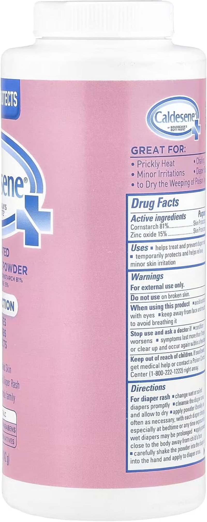 Caldesene Medicated Protecting Powder with Zinc Oxide & Cornstarch 5 Oz (Pack of 2) image number 1
