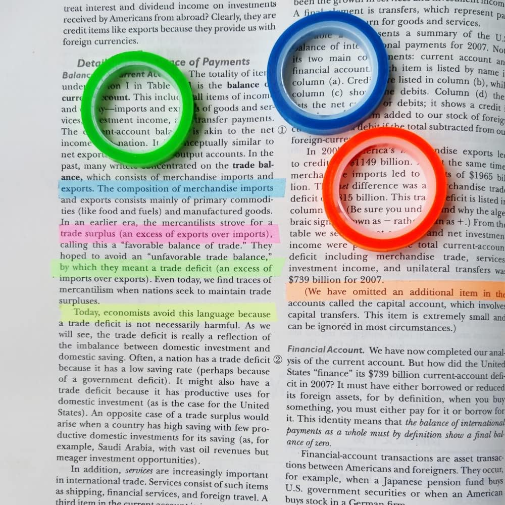 10 Rolls Highlighter Tape,Transparent Marking Sticker Fluorescent Colored Sticky Notes Index Tags Sticky Tabs Removable Tags for Students Teachers Reading Taking Notes (8Mm X 5M) image number 4