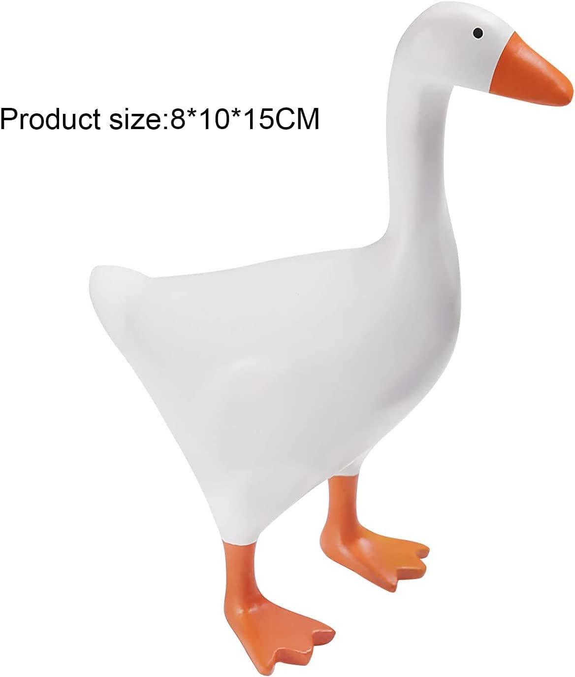 Magnetic Key Holder,Cute Goose Resin Statue Home Decor,Animal Figurines Keys Holder, for Keys,Glasses, Bells,Kawaii Room Table Desk Decor Sculpture Funny Bedroom Decor Housewarming Gift (Orange Duck) image number 2