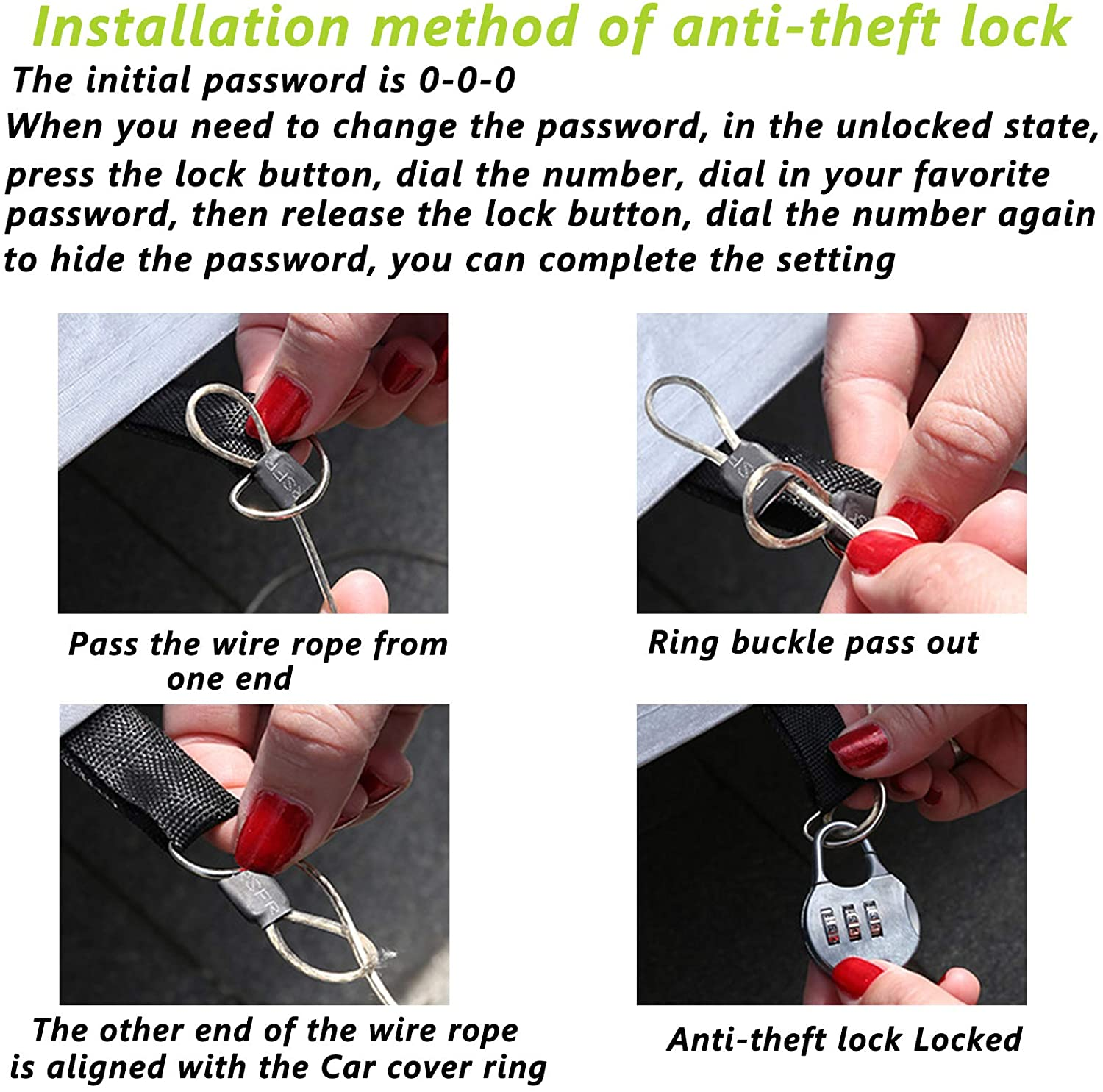 YIXIN Waterproof Car Cover Cover for 2005-2026 Honda Odyssey Minivan 190T Custom Fits 100% Water Resistant Wind Belt and Single Door Zipper, up to 205" L (Black-For Honda Odyssey) - Black-For Mazda Miata（ 1989-2022) image number 7